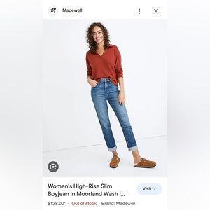 Madewell Women’s High Rise Boyjean